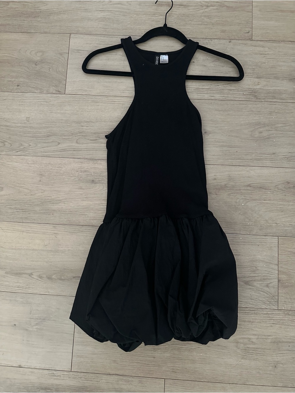 H&M Black Racerback Bubble Hem Dress
